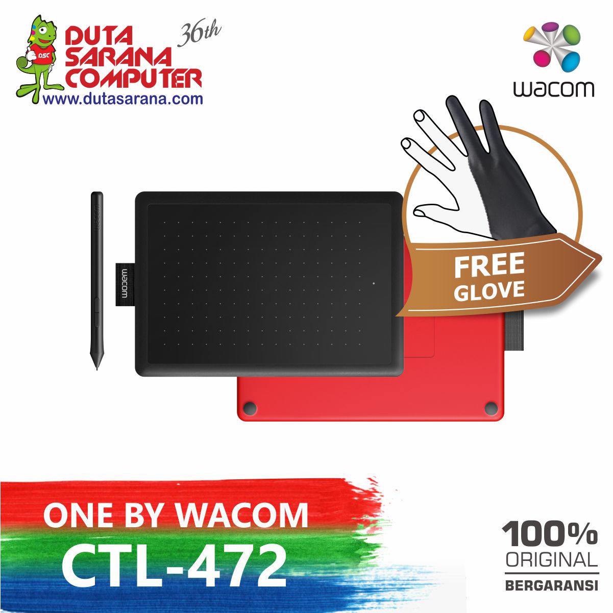Jual Wacom One CTL-472 CTL - 472/ KO-CX Redwood Small Pen Tablet ...