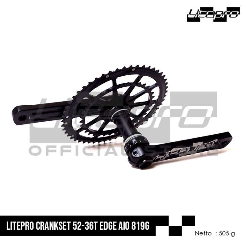 Promo Litepro Crankset 52-36t Edge Aio 819g Diskon 56% Di Seller