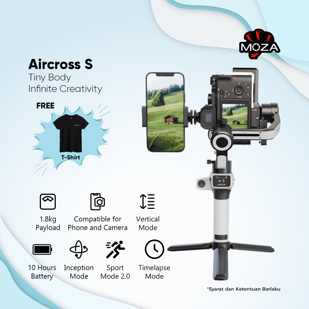 Promo Moza AirCross S 3-Axis GImbal Stabilizer Diskon 13% di Seller ...