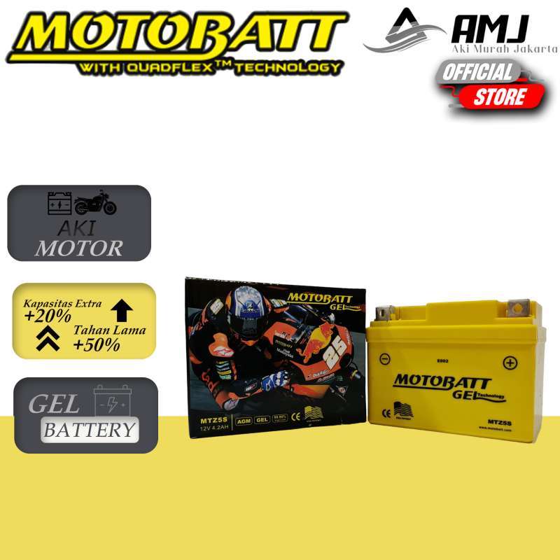 Jual Aki Motor Honda Beat Pop Motobatt Mtz5s Gel / Aki Kering Di Seller