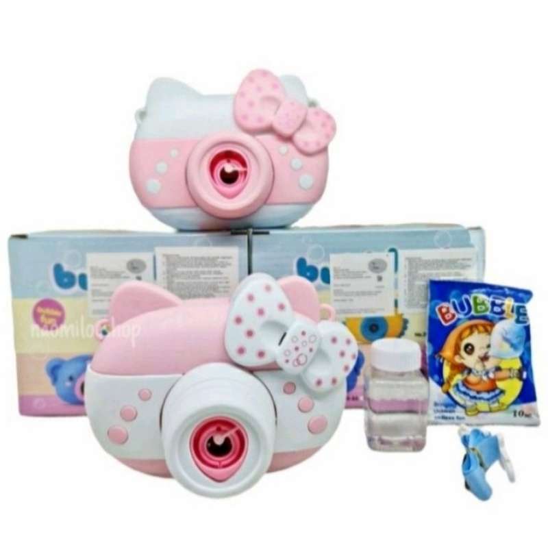 Promo Mainan bubble camera hello kitty bubble elektrik kamera bubble
