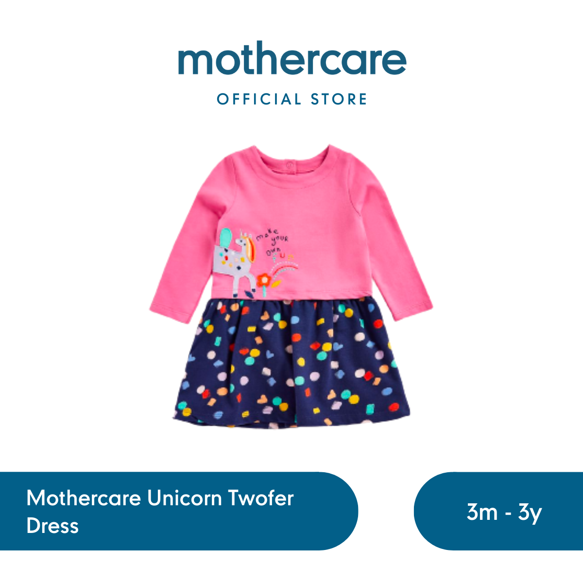 Promo Mothercare Unicorn Twofer Dress Dress Bayi Perempuan