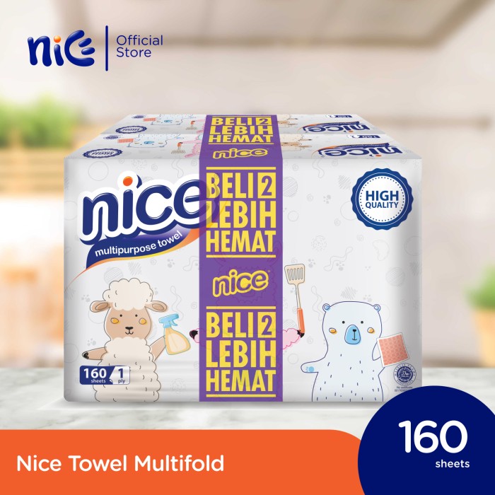 Promo [buy 1 Get 1] Nice Multipurpose Towel Tissue [160 Sheets