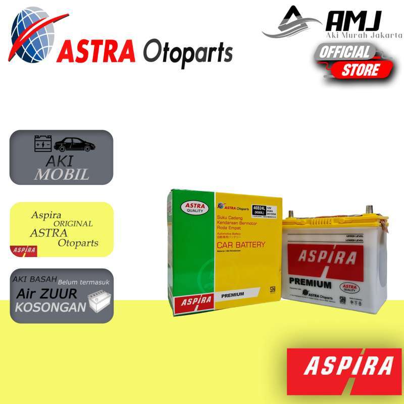 Jual Aki Mobil ASPIRA ASTRA NS60L / 46B24L Aki Basah 12V / 45Ah - SUDAH