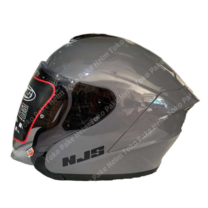 Promo Helm Njs Kairoz Abu Grey Gloss Half Face M Diskon 13 Di