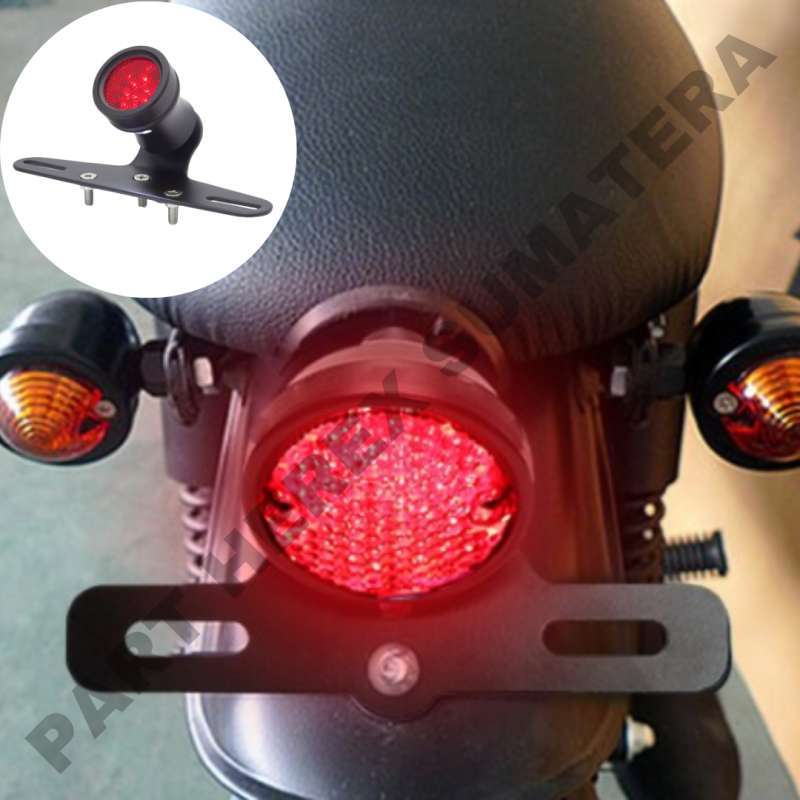 LED-achterlicht voor caféracer motorfiets met rem en richtingaanwijzer