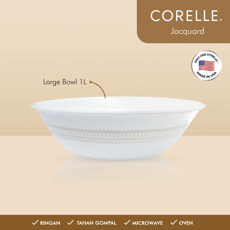 Promo Corelle Jacquard Band Large Bowl 1l Mangkok Besar