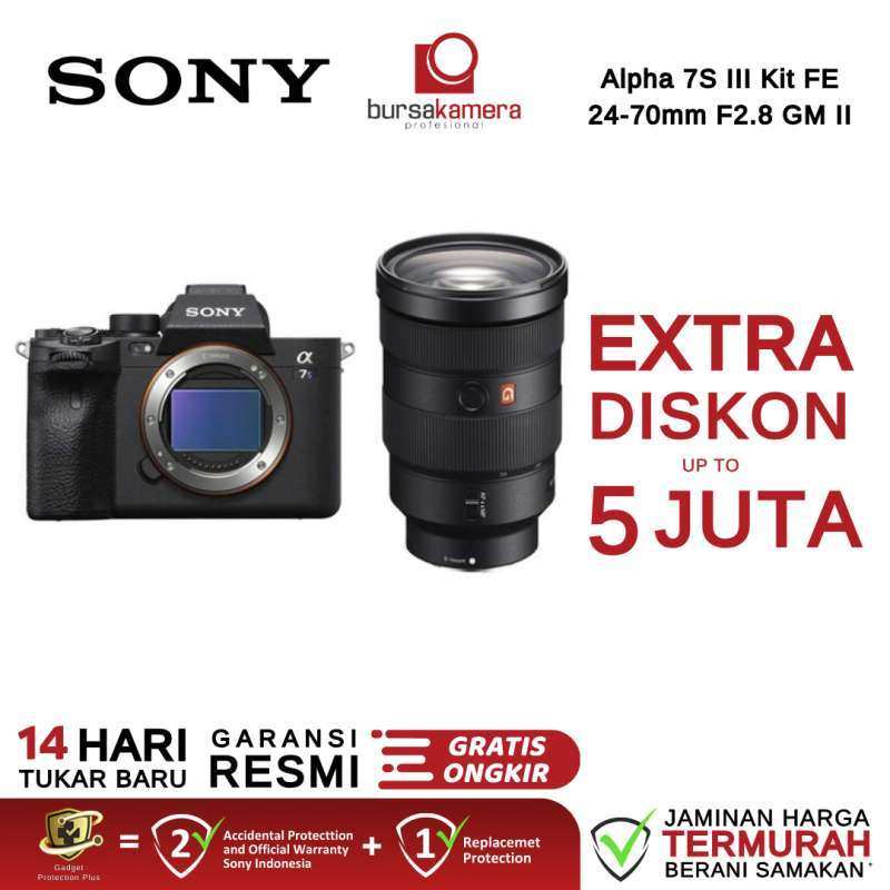 BKP Sony Alpha a7S III Mirrorless Digital Camera Sony FE 24-70mm GM  II Garansi RESMI