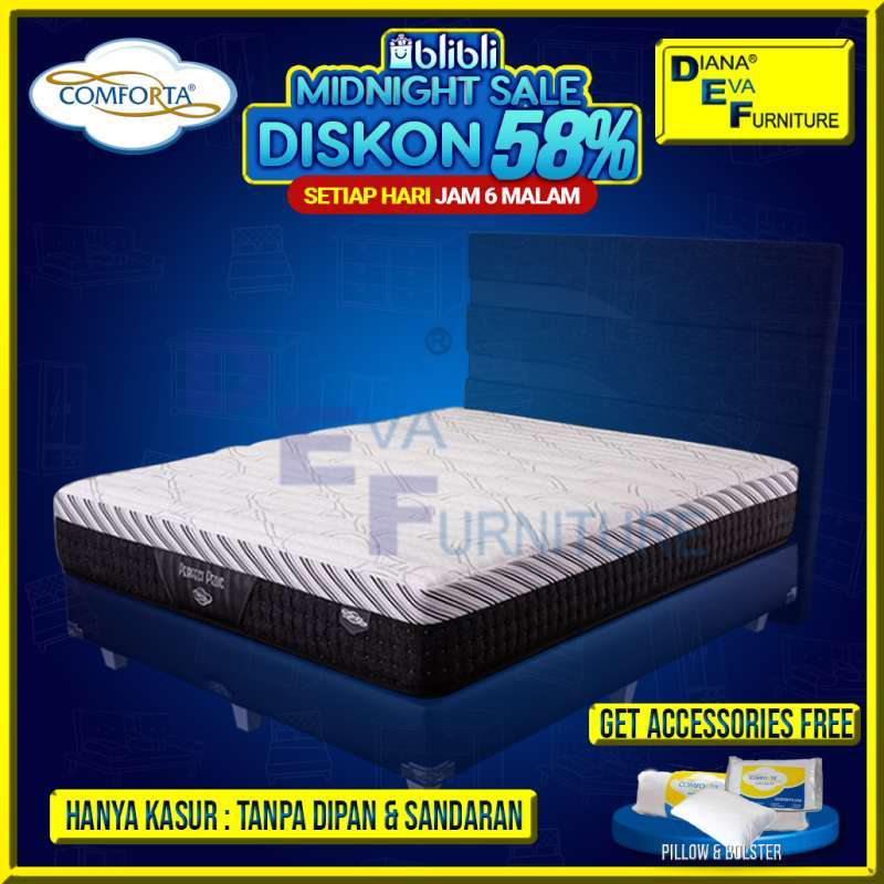 Promo Comforta Perfect Pedic Kasur Springbed Putih Navi 100 X
