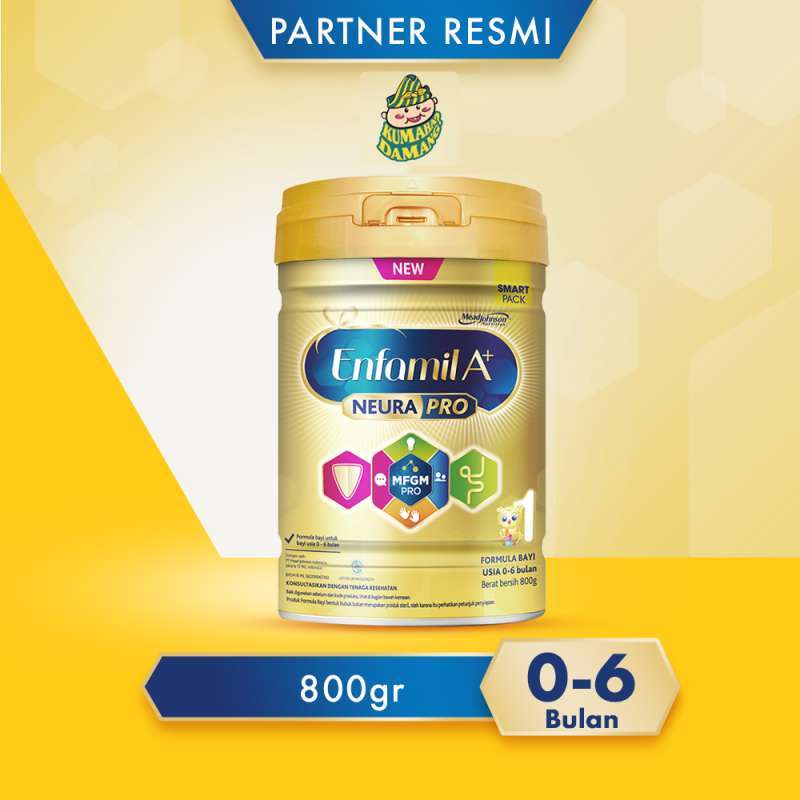 Enfamil A+ Susu Formula Bayi Plain 800gram (Smart Lock Tube)