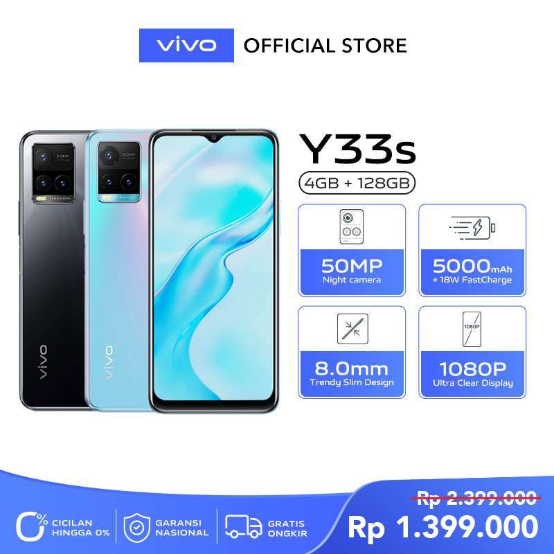Jual [SALE] vivo Y33s - 4GB+128GB 50MP Night Camera, 5000mAh+18W Fast ...