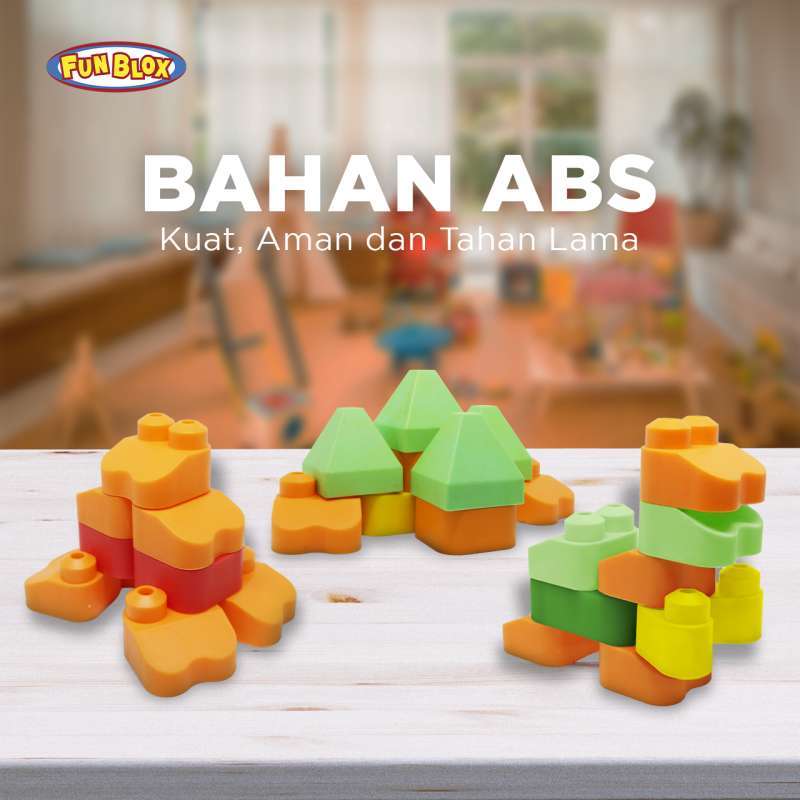 Promo Playgo Kids Blocks Mainan Susun Rakit Balok Bricks Susun Mainan ...