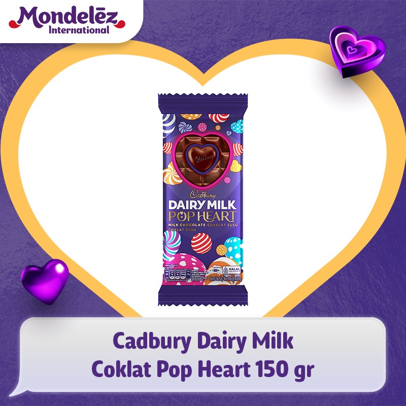 Promo Cadbury Dairy Milk Coklat Pop Heart 150 G Diskon 8 Di Seller