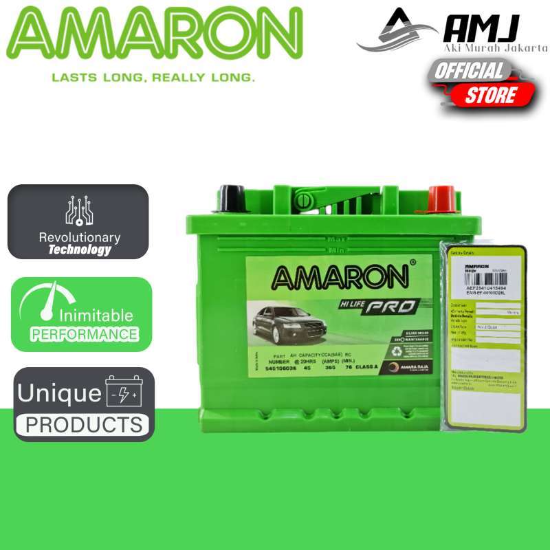 Jual Aki Mobil Ford Ecosport Din 45 Amaron Hi-life Duro 12v 45ah Aki ...