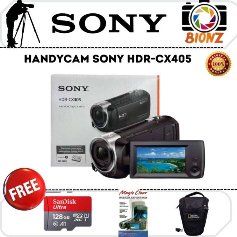 Jual Handycam Sony Hdrcx405 / Handycam Sony Cx 405 Paket 128gb