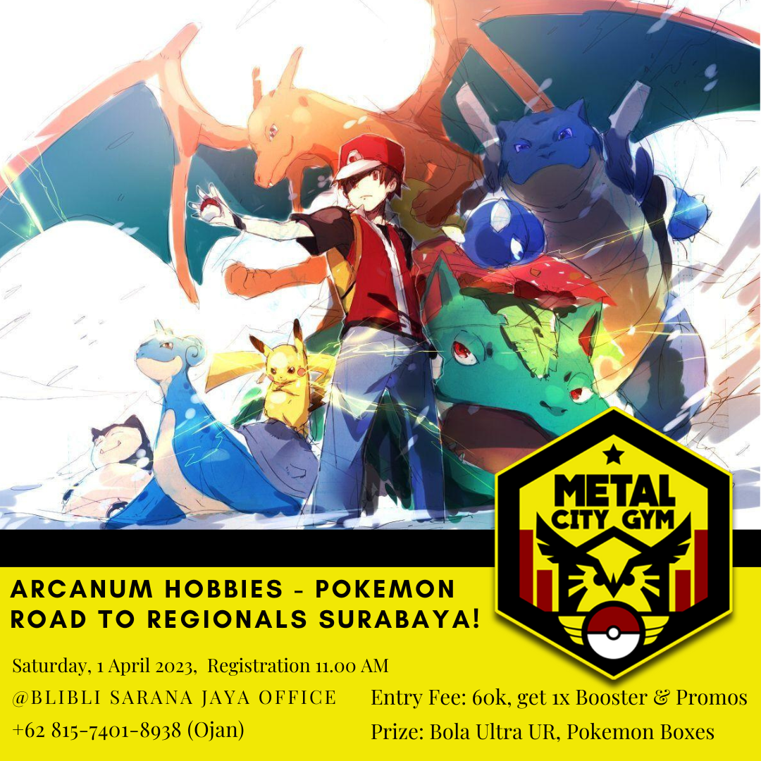 Jual arcanum hobbies road to regionals surabaya pokemon tournament 1