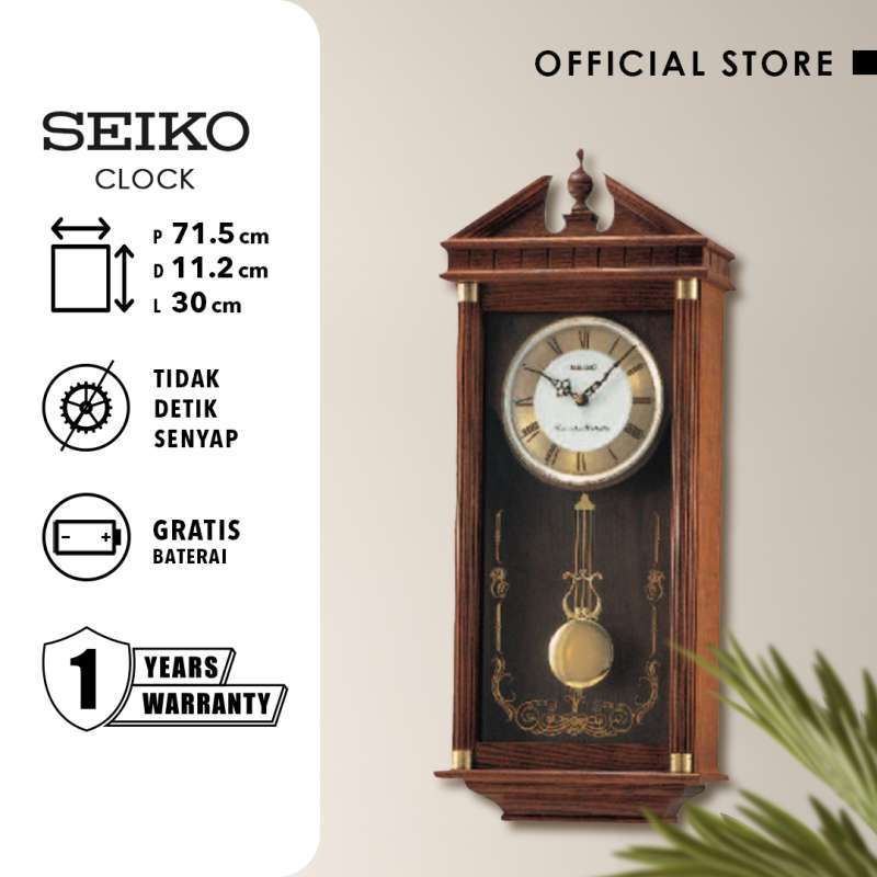 SEIKO 掛時計 ブラウン 約30cm Jual Jam Dinding Seiko Clock Qxh107b 30cm Analog Brown Color