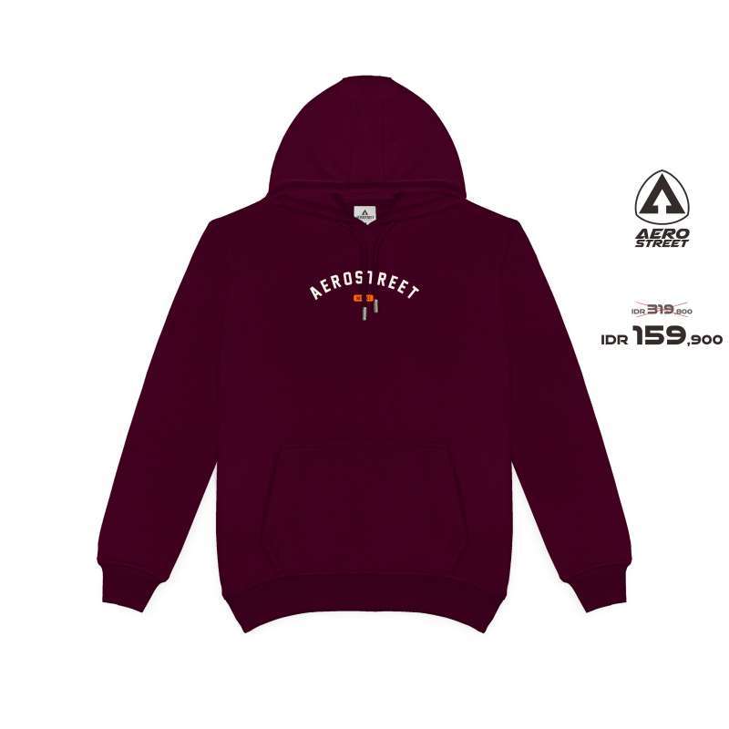 Aerostreet Hoodie Old School Maroon Sweater Jumper CBAAA