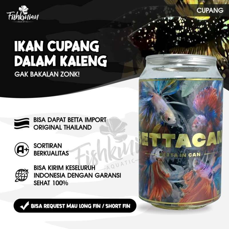 Promo Bettacan Fishkinian Ikan Cupang Dalam Kaleng (mystery