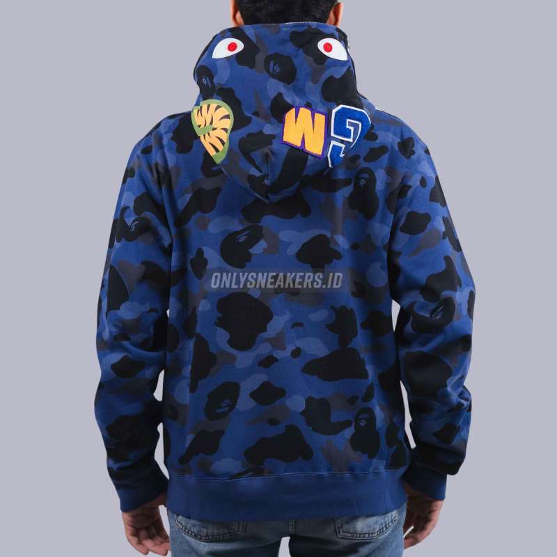 Jual Bape Navy Camo Shark Fullzip Hoodie (100% Authentic) Di