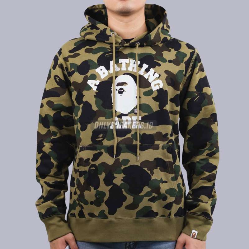 BAPE FULL GREEN CAMO HOODIE 100 AUTHENTIC