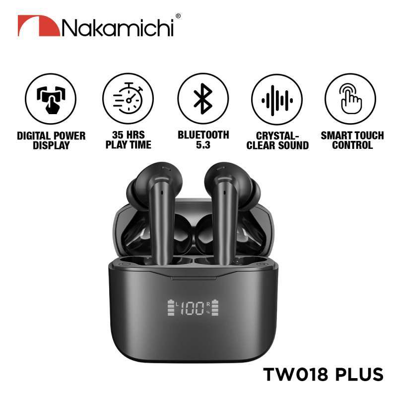 Promo Nakamichi TW018ENC PLUS True Wireless Earbuds Bluetooth