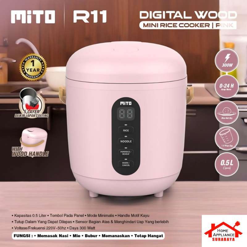 Jual Mito Rice Cooker Mini Digital Wood Series R11 Liter