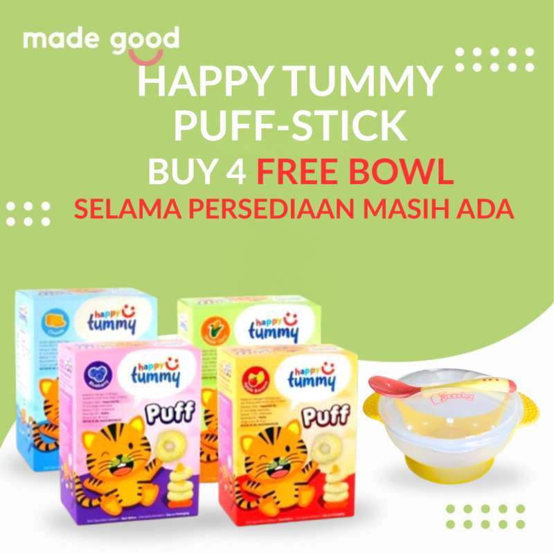 Promo Happy Tummy Puff Stick Snack Bayi Anak 15 Gr Diskon 44% Di