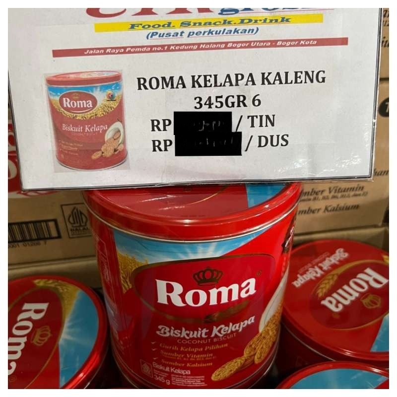 Jual Roma biskuit kelapa kaleng 345gr di Seller CTRGROSIR - JALAN RAYA ...