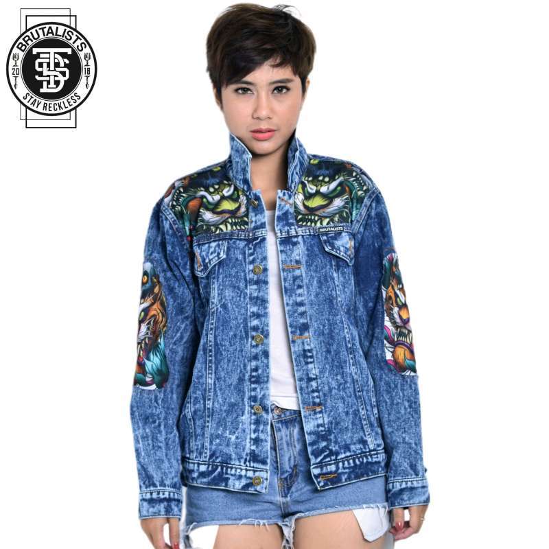 Brutalists Denim Jaket Jeans Batik Naga