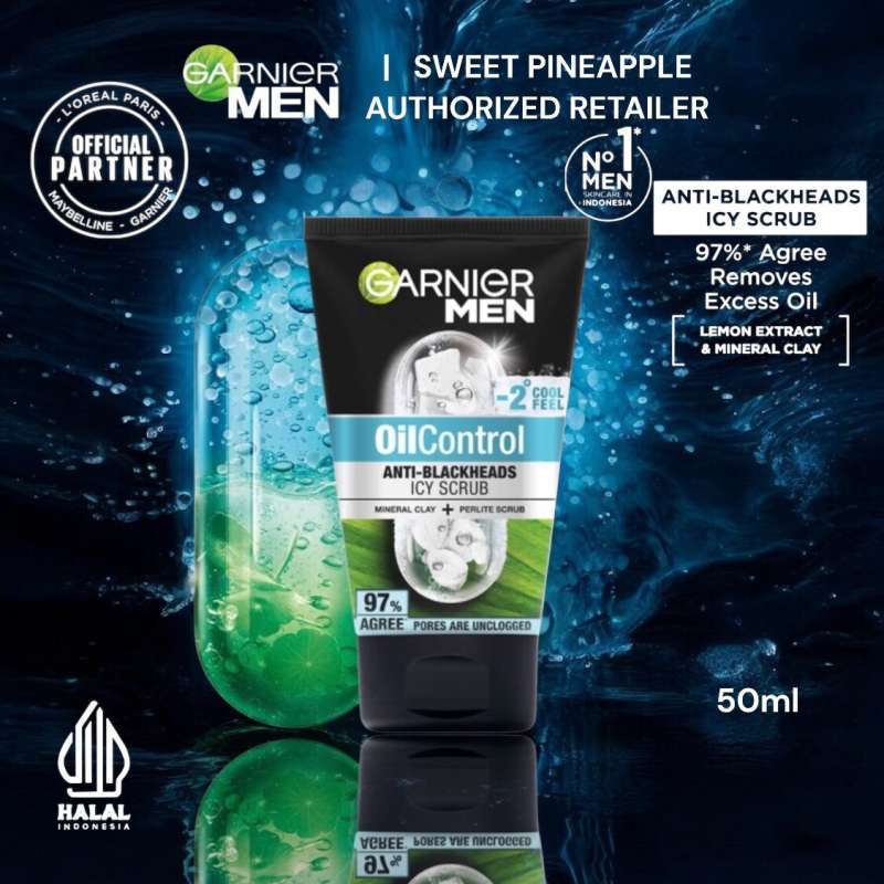 Jual Garnier Men Turbolight Oil Control Icy Scrub 100ml Di Seller Sweet ...