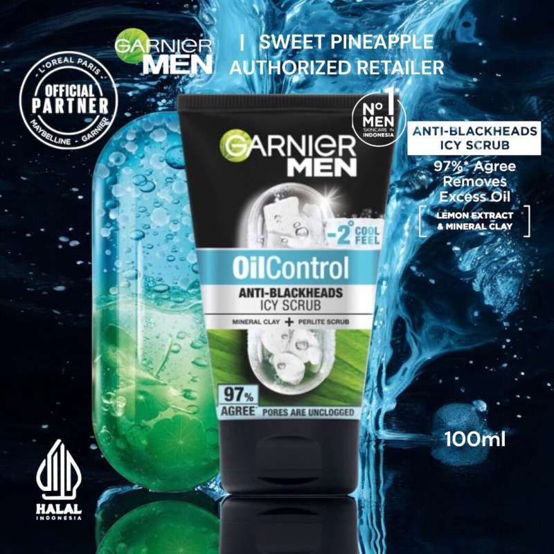 Jual Garnier Men Turbolight Oil Control Icy Scrub 100ml Di Seller Sweet ...