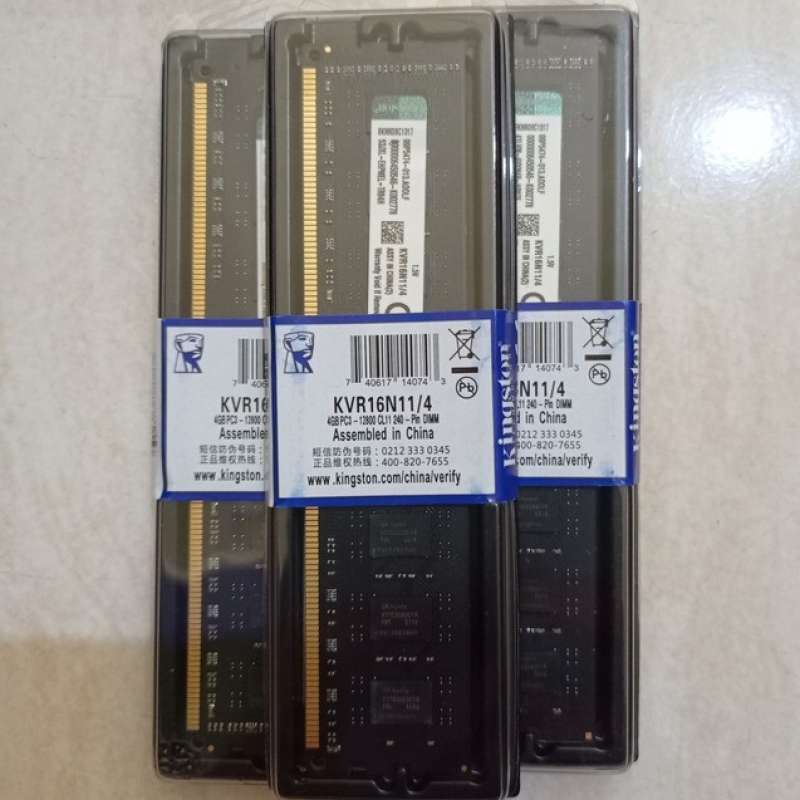 RAM PC Komputer DDR3 4GB Kingston LongDimm Memory Ram Kingston DDR3 DDR3L  4GB PC3 12800MHz