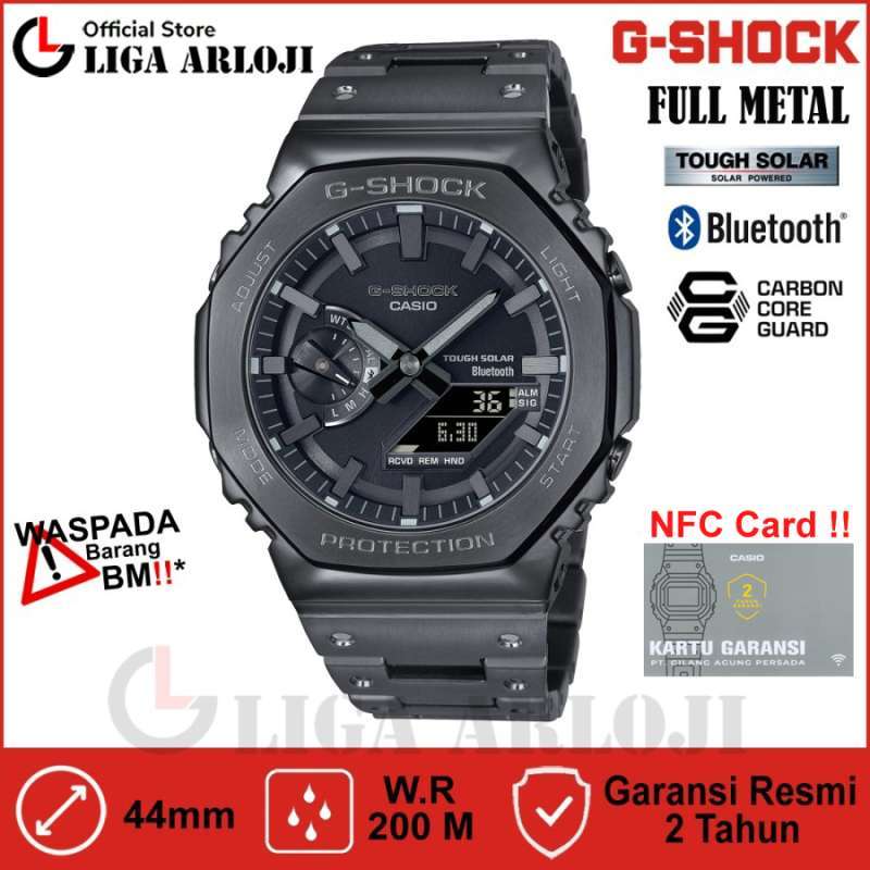 Casio G-Shock GM-B2100BD-1ADR Jam Tangan Pria Analog Digital Steel OAK  GSHOCK GM-B2100BD-1A GMB2100BD Bluetooth Solar Metal Black