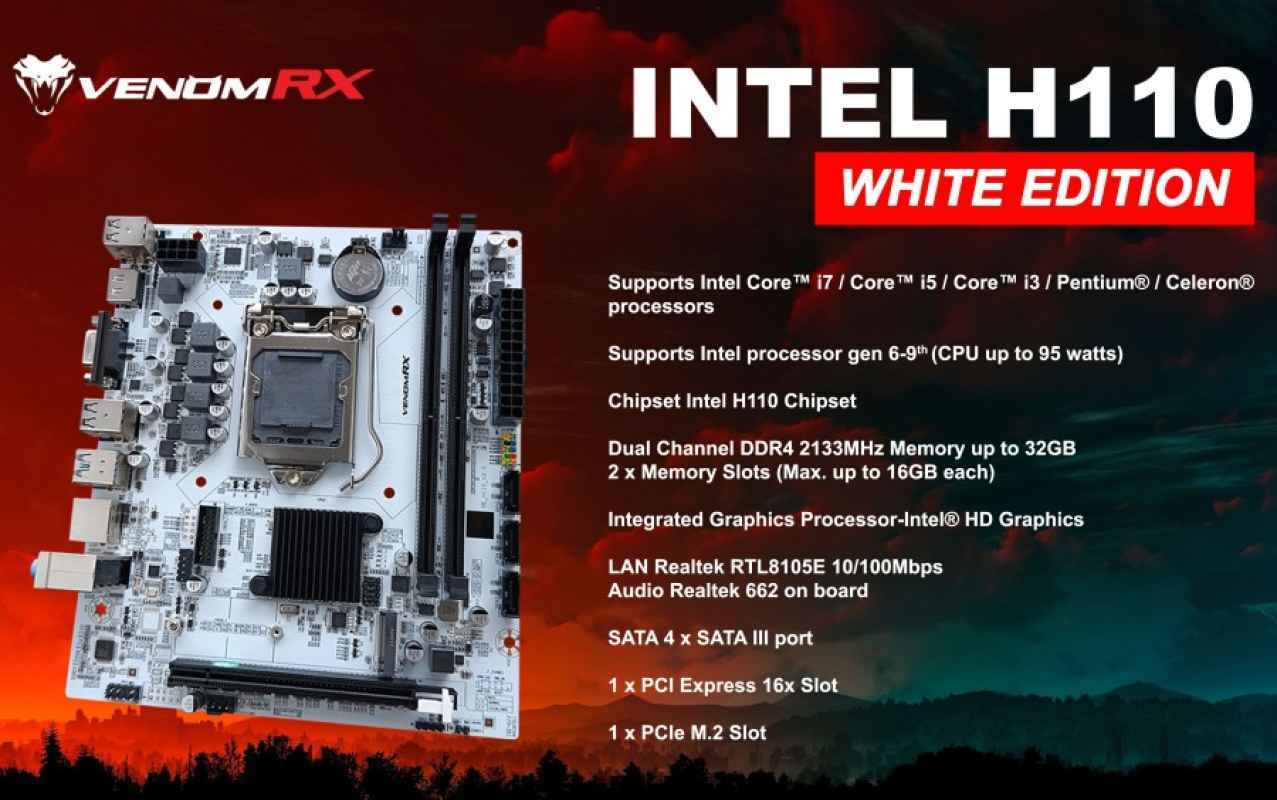 Chipset H110 Lga1151 Promo Motherboard Mainboard Mobo Varro H110 DDR4 NVMe  Slot Intel