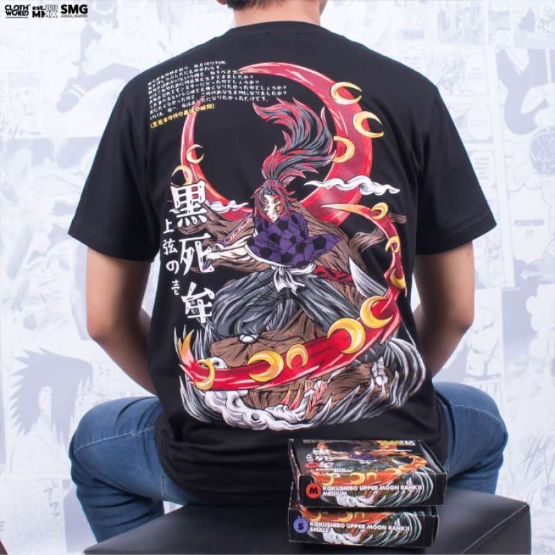 Promo Clowor Kokushibo Upper Moon Rank One Anime Demon Slayer T-shirt