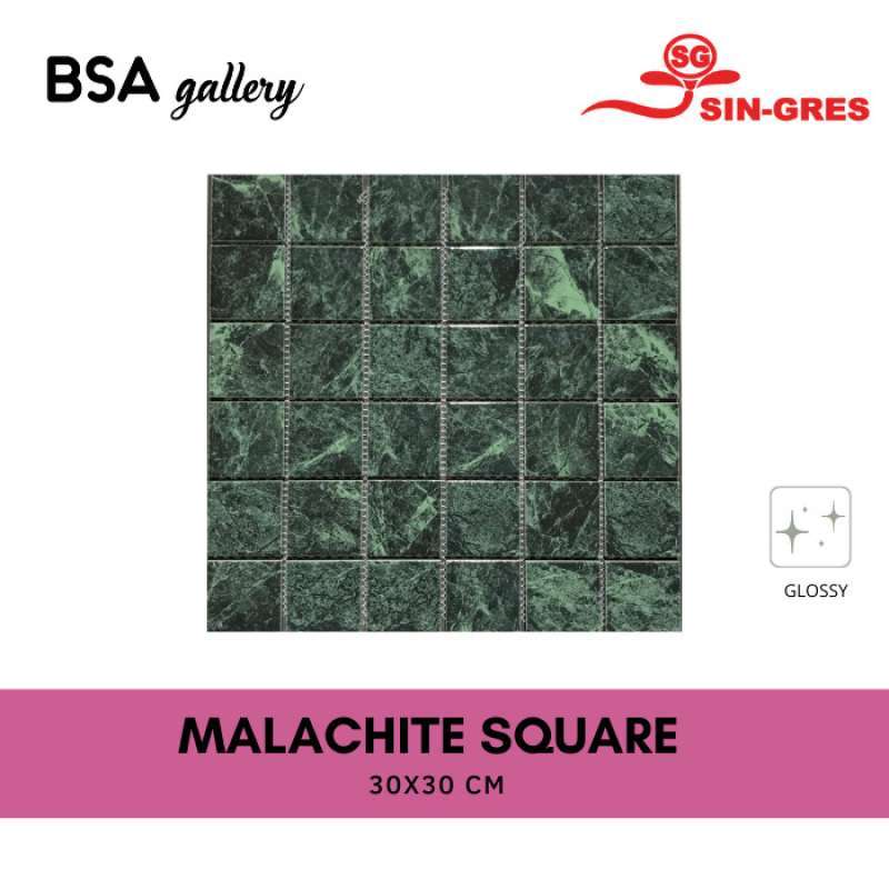 Jual Mosaic Keramik Glossy Hijau / Mozaik Lantai Dinding Dapur Kamar