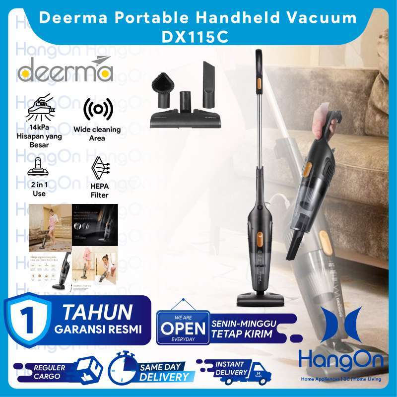 Promo Deerma Dx118c Portable Handheld Vacuum Cleaner Household