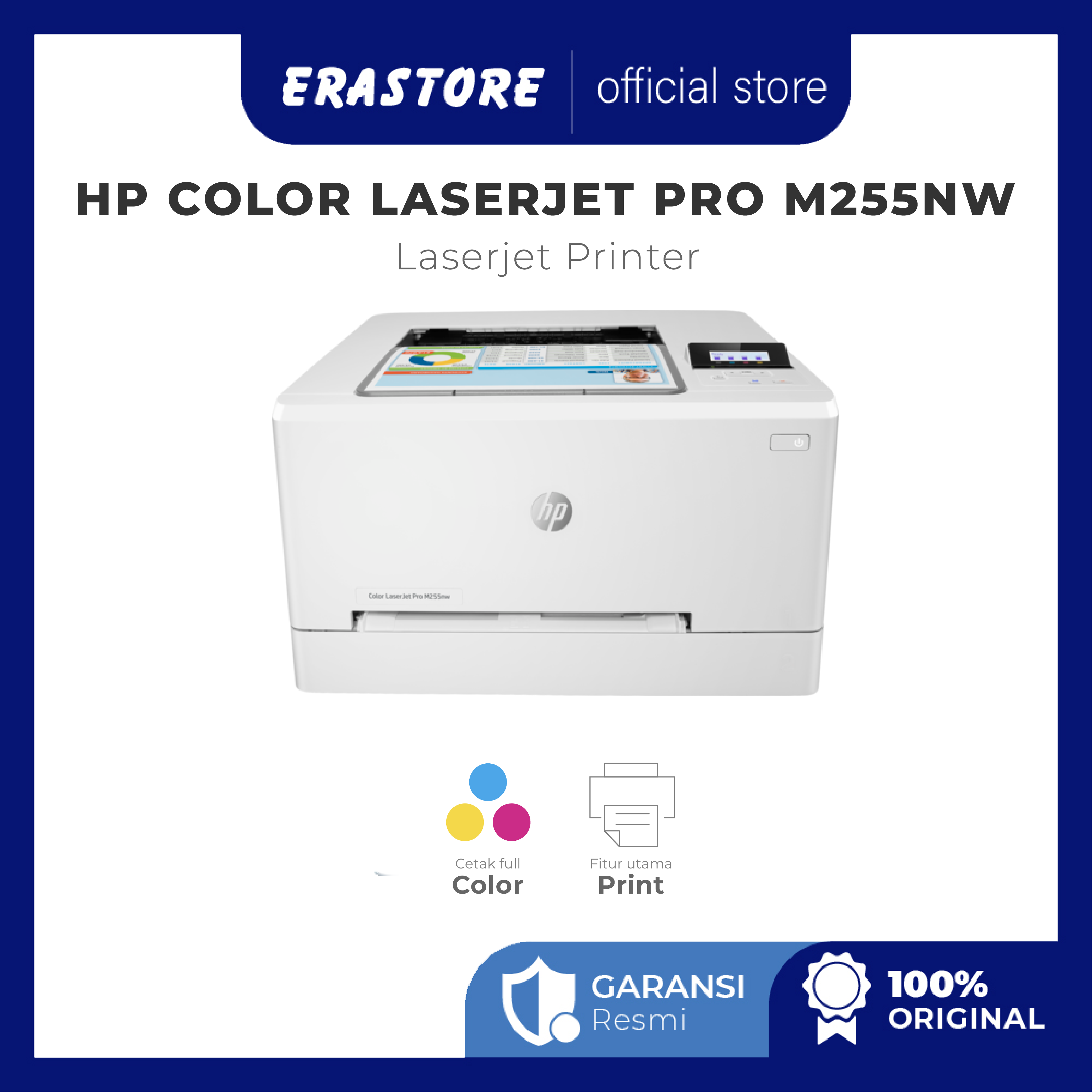 Jual HP Color LaserJet Pro M255nw Printer di Seller ERASTORE Official Store Erastore Blibli