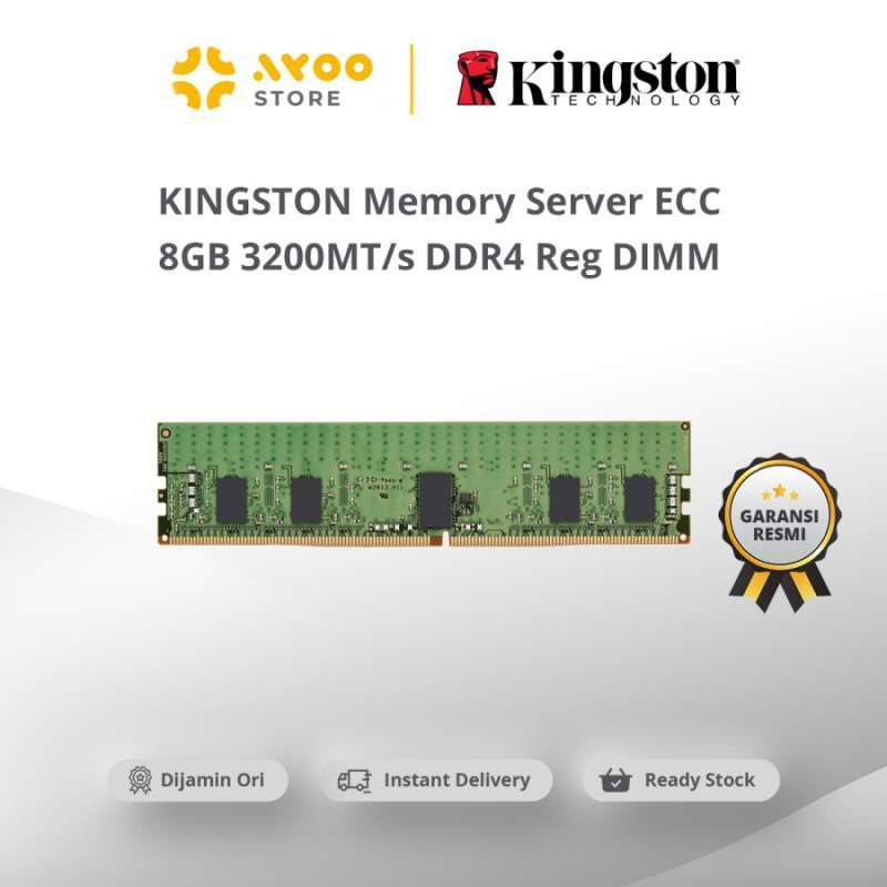 Jual Kingston Memory Server Ecc 8gb 3200mt/s Ddr4 Reg Dimm