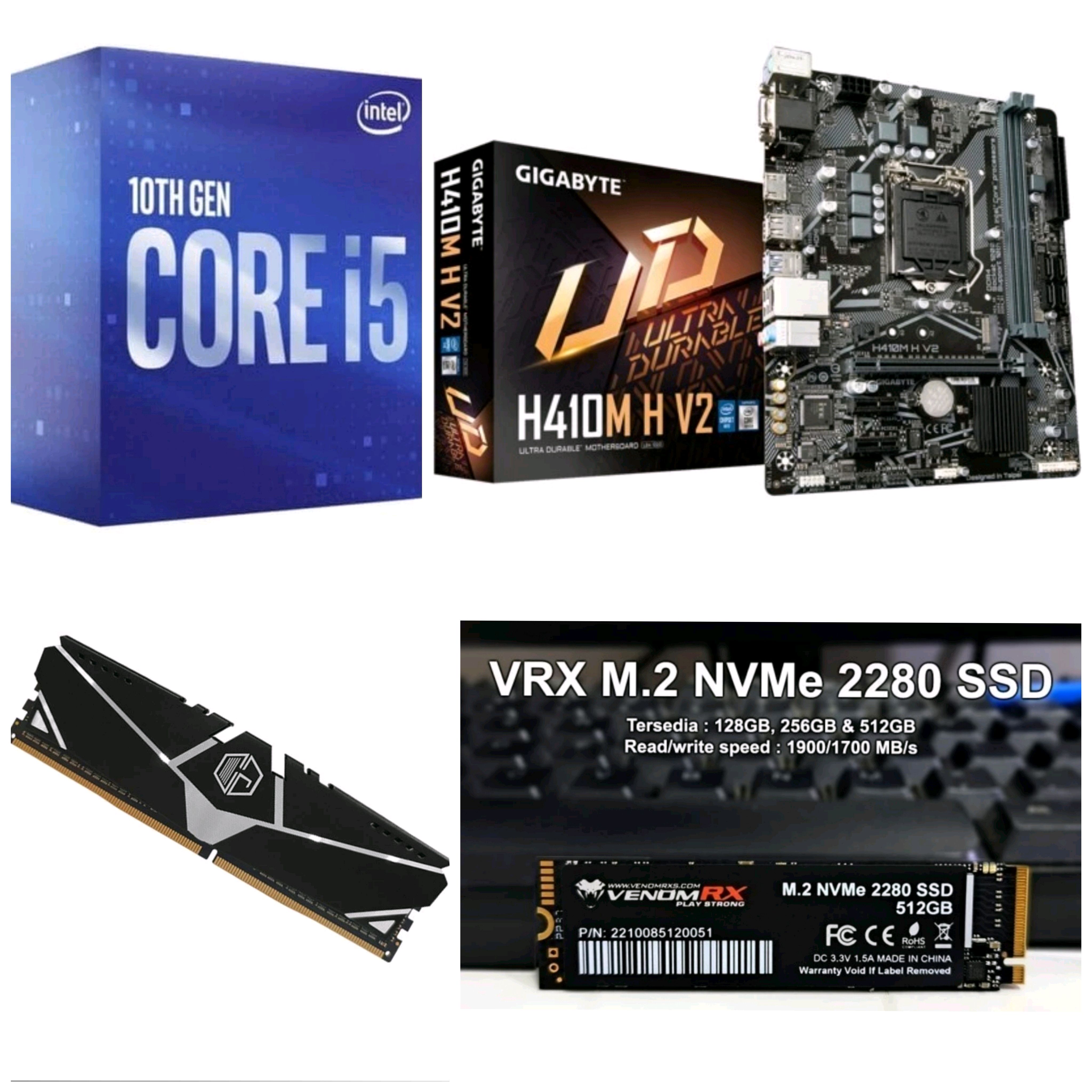 Jual Rakitan PC Processor Intel Core i5 10400 / i5 10400F Box LGA 1200 ...
