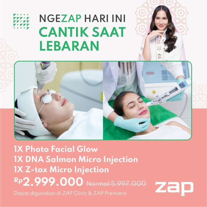 Promo Cantik Saat Lebaran 1x Photo Facial Glow + 1x DNA Salmon Micro