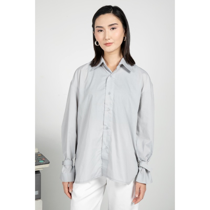 Kemeja Lengan Panjang Jytte Light Brown Shirt