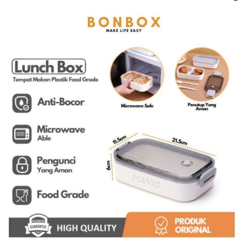 Promo Bonbox Btw40 Kotak Makan 1 Tingkat Susun Diskon 50% Di Seller ...