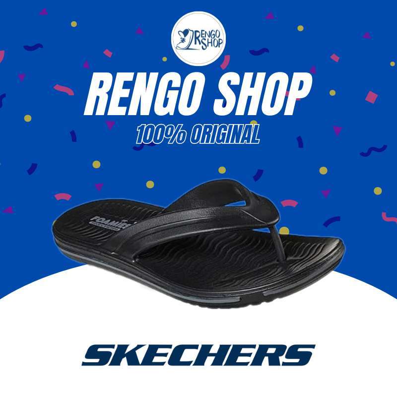 Jual ori Sendal Jepit Pria Skechers Foamies Sandbar Sandals 243126 blk 45 Di Seller Rengoshop Kalideres Kota Jakarta Barat Blibli