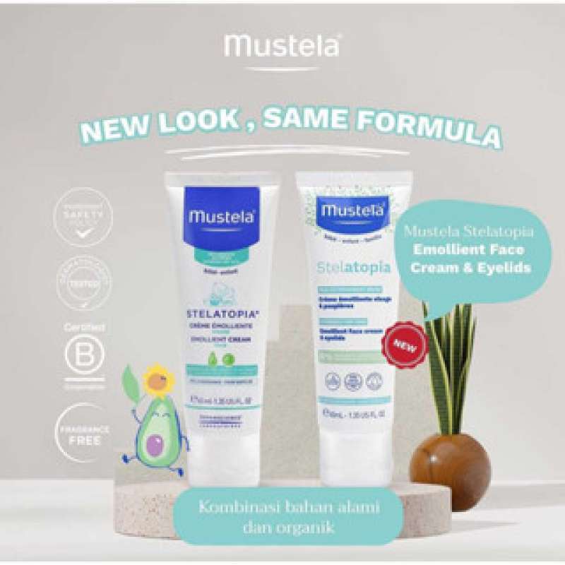PERA244 KRIM WAJAH BAYI MUSTELA STELATOPIA EMOLLIENT FACE CREAM 40 ML