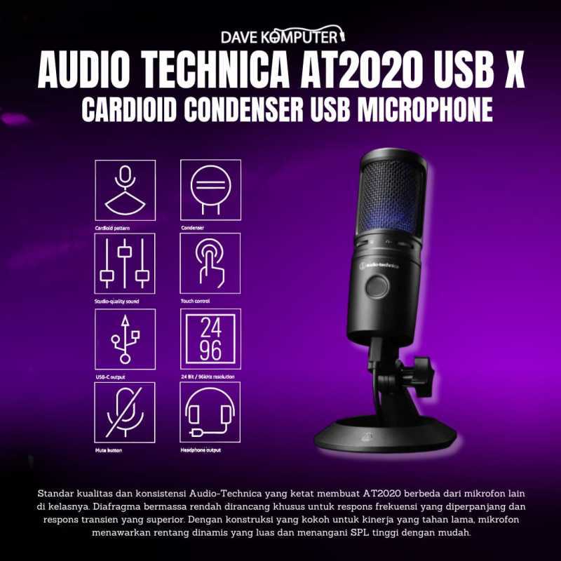 Audio Technica AT2020USB X AT2020 USB X AT2020USBX AT 2020 USB X  Cardioid Condenser USB Microphone