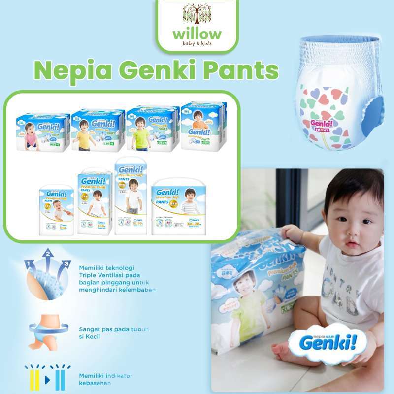 Nepia Genki Newborn Review Jual Diaper Nepia Genki Pants L-30