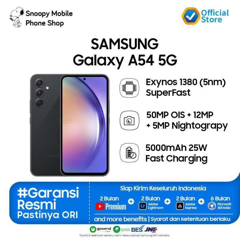 Promo Samsung Galaxy A54 5G - A546 - 8/256GB - GARANSI RESMI SEIN Diskon  10% di Seller Snoopy Mobile Phone Shop Official Store - Online - Kota  Bandung