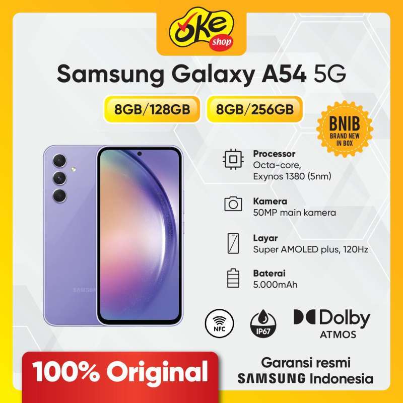 O2o Samsung Jual Samsung Galaxy A54 5g 8/128gb Free Buds Fe - Awesome Violet Di ...